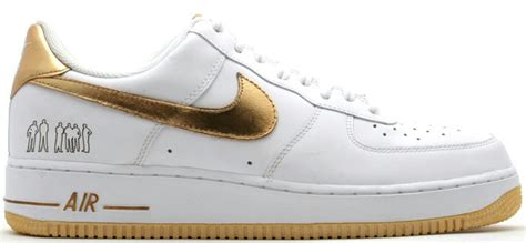 nike air force 1 weiß metallic gold